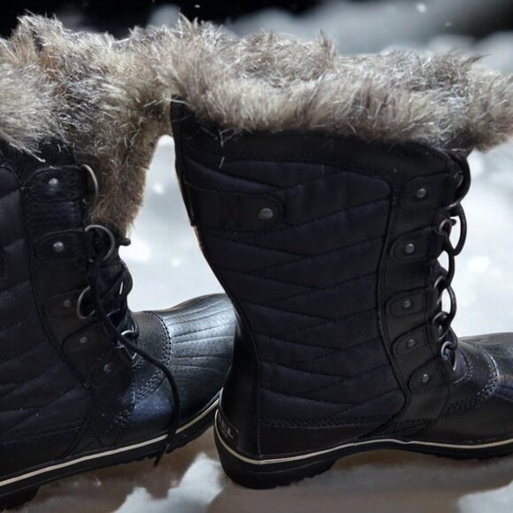 NWOT SOREL Tofino II Quilted Black Winter Waterproof Snow Tall Boots Size 10 - Picture 6 of 11